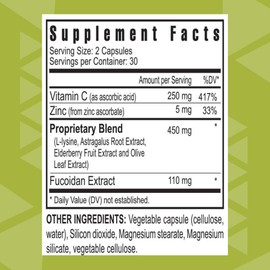 Youngevity FucoidZ - Pure Organic Maritech Fucoidan Extract & Cofactors (Vitamin C, Zinc, Elderberry + Botanical Blend) - Immune Support - Super Antioxidant - 60 Capsules