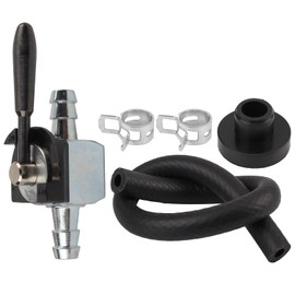 Carbhub 1/4" Inline Fuel Shut Off Valve with Clamps with Fuel Tank Bushing Grommet for Gas Diesel Petrol Replacement for Scag 48568 for Oregon 07-403