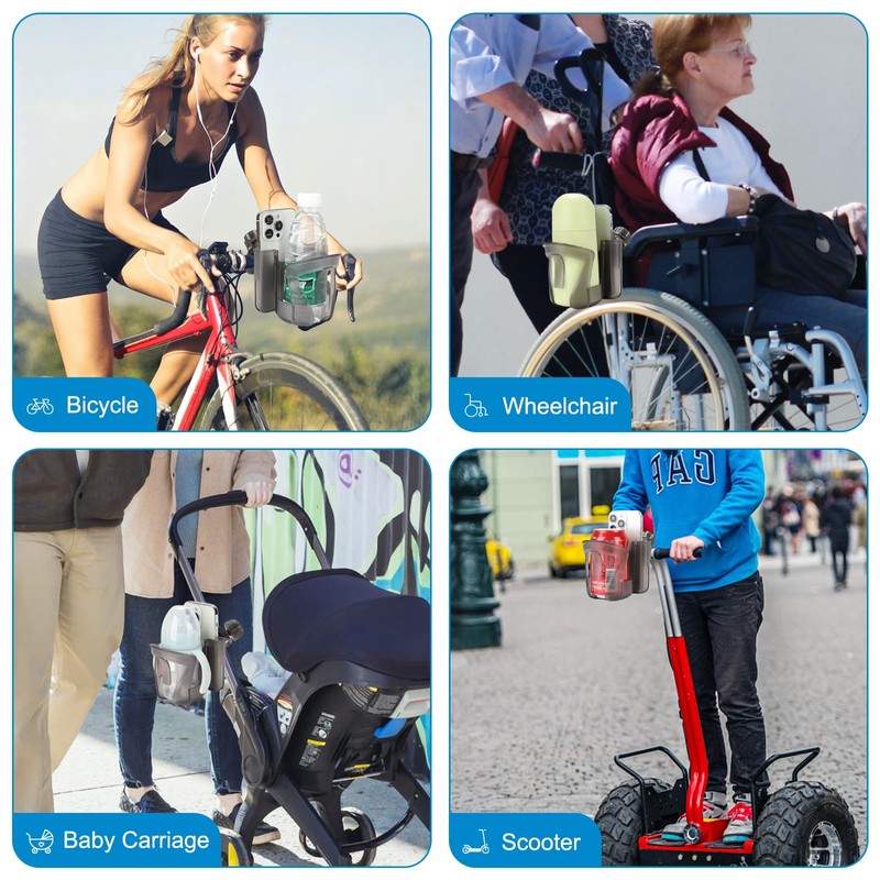 Accmor 2-in-1 Walker Cup Holder with Phone Holder, Wheelchair Cup