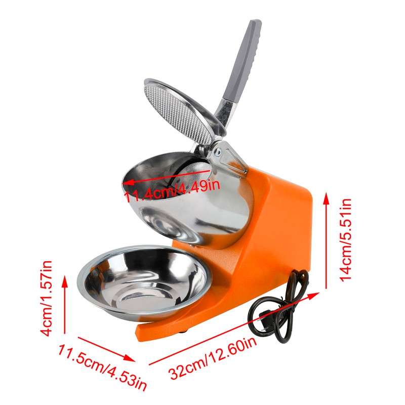 MAD HORNETS Electric Ice Crusher Machine 143LBS/Hr Snow Cone Maker