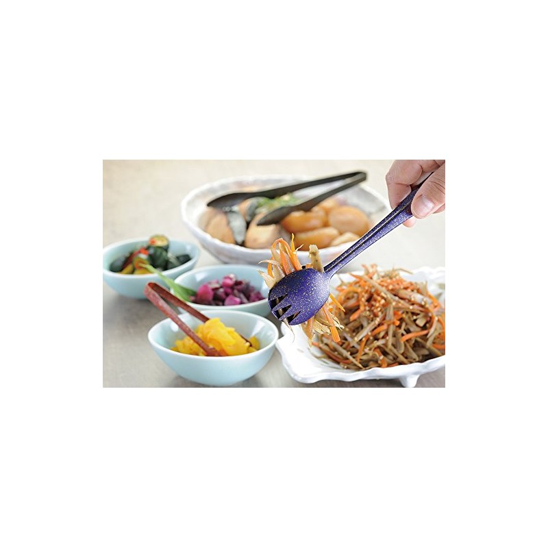 Tanabe Hardware Saika Salad Serving Tongs, Purple 4291