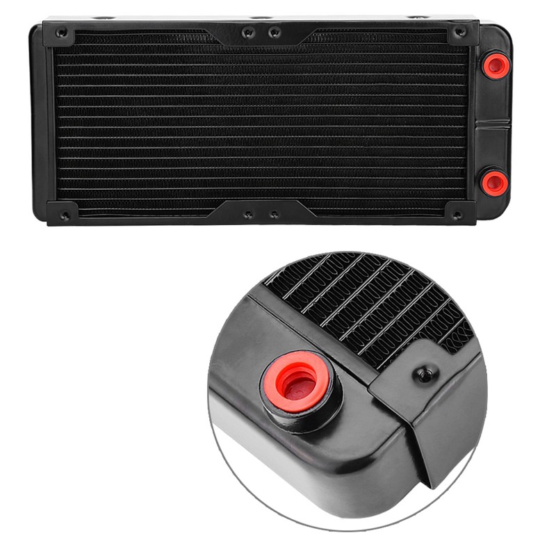 240mm G4/1 Aluminum Computer Water Cooling Cooler For CPU LED