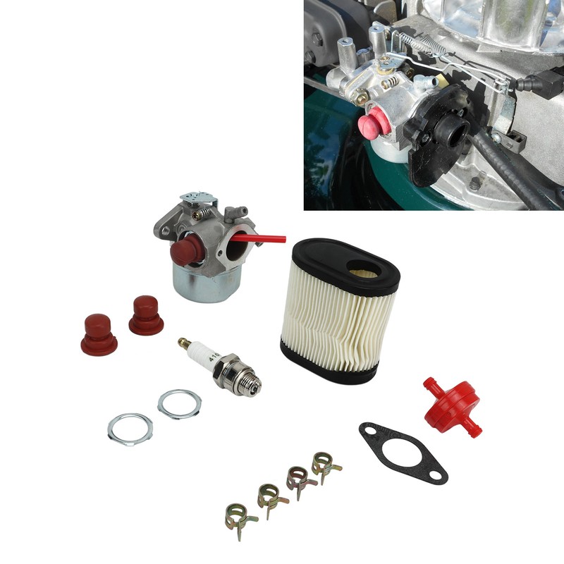 Carburetor 640350 Spark Plug Air Filter Fuel Filter Kit Replacement