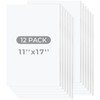 Mat Board Center, 12 Pack 11x17 White Foam Boards, Acid