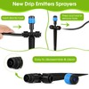25 Pcs Water Irrigation Drippers, MSDADA Adjustable 360 Degree Fan