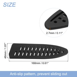 uxcell 2Pcs Knife Cover Sleeves Blade Edge Guards for 6" Chef Knife Blade Edge Protector Cover Universal Knife Sheath for Kitchen, Black