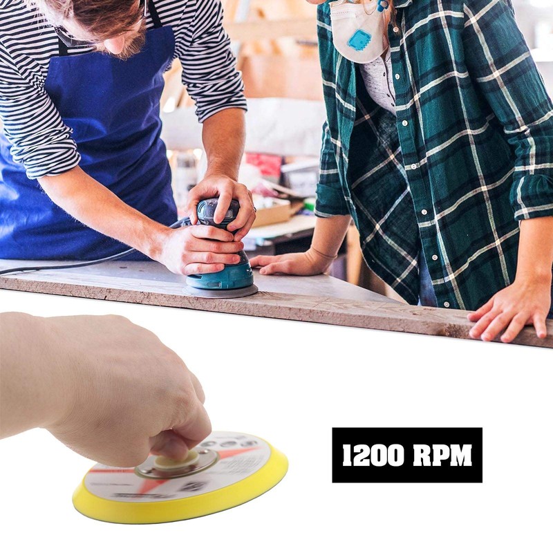 eMagTech 5 Inch/125mm Hook And Loop Sander Backing Pad M8