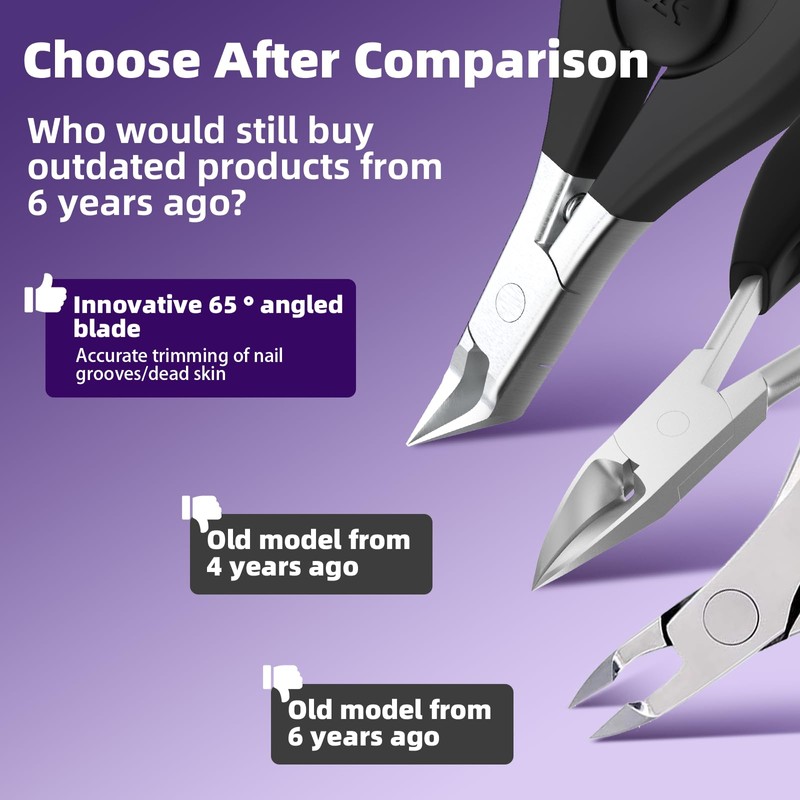 SZQHT Professional Stainless Steel Toenail & Nail Clippers with Safety