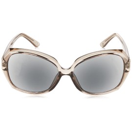 Sofia Vergara x Foster Grant Sofia Vergara x Foster Alejandra Square Reader Sunglasses for Women, Shiny Crystal Taupe, 58 mm + 1.25