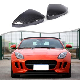 Daeiclru Car Side Door Mirror Cover Trim Compatible with Jaguar F-Type 2013-2024, Exterior Side View Mirror Cover，Auto Door Rearview Mirror Protective Trim Cap