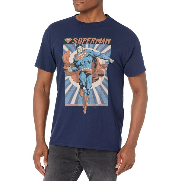 Warner Bros Camiseta para Hombre, Azul Marino, Large