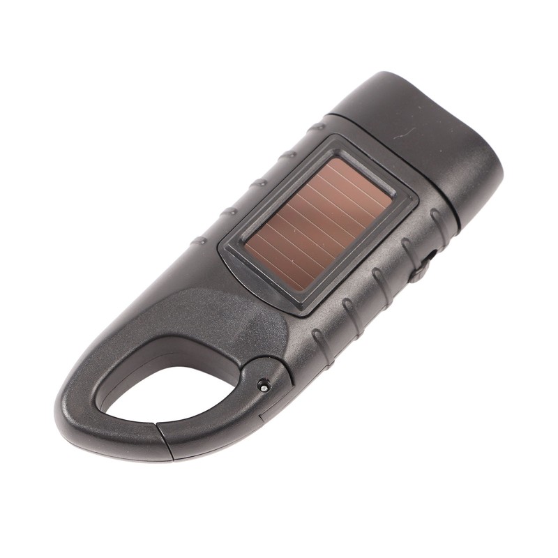 Hand Crank Solar Powered Rechargeable Flashlight Mini Solar Flashlight for