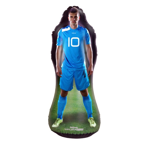 GoSports Inflataman Soccer Defender Training Aid - Weighted Defensive Dummy for Free Kicks, Dribbling and Passing Drills