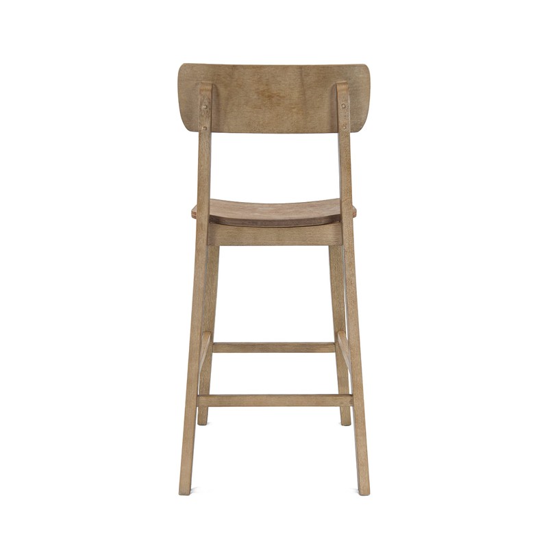 Boraam Torino Bar Height Wood Kitchen Bar Stool - Barnwood