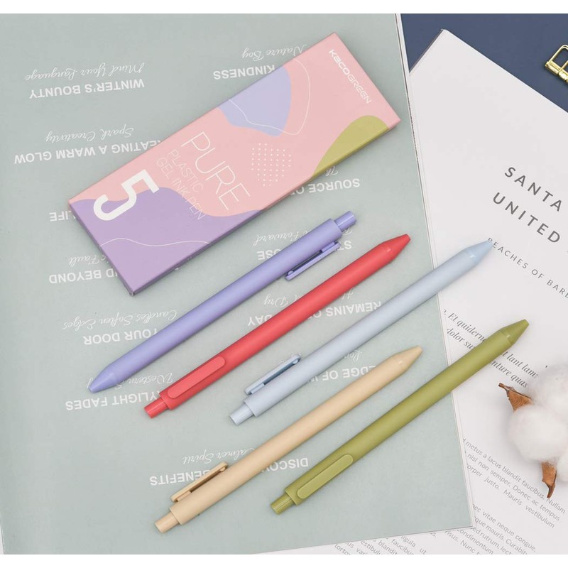 KACO Soft Touch Retractable Gel Ink Pens 0.5mm Fine Point