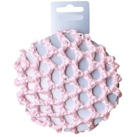 Pink shiny band bun net