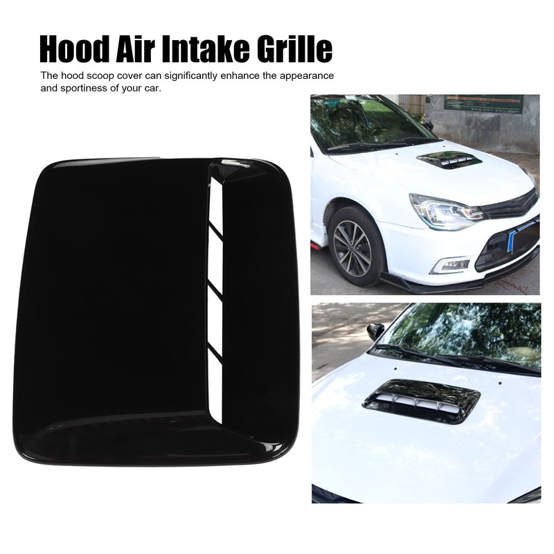 Hood Scoop Cover Universal for Automobile Modification Replacement RefurbishmentGlossy Black