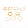 9 Pieces Trendy Wireless Hollow Stacking Rings Set for Women,Cute