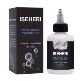 ISEHERI Tattoo Transfer Gel,4oz Tattoo Transfer Stencil Cream,Fast&Clear Long Lasting Tattoo Stencil Transfer Gel Solution for Tattoo Artist,Tattoo Supplies