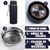 J.H COMPANY Termo De Acero Inoxidable Seguro Antiderrame 800 Ml