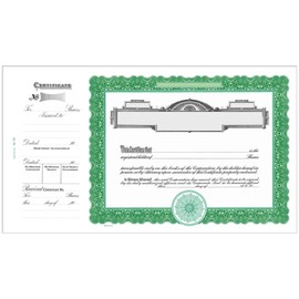 Goes 722 Stock Certificate with Shares Text | Pack of 100