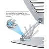 OMOTON Laptop Stand for Desk, Ergonomic Metal Adjustable Laptop Stand,