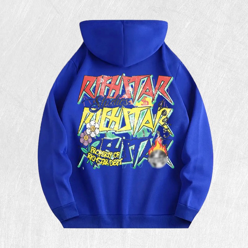Richstar Graphic Hoodie 100% Cotton US Warehouse 6 ColorsColor: Red,