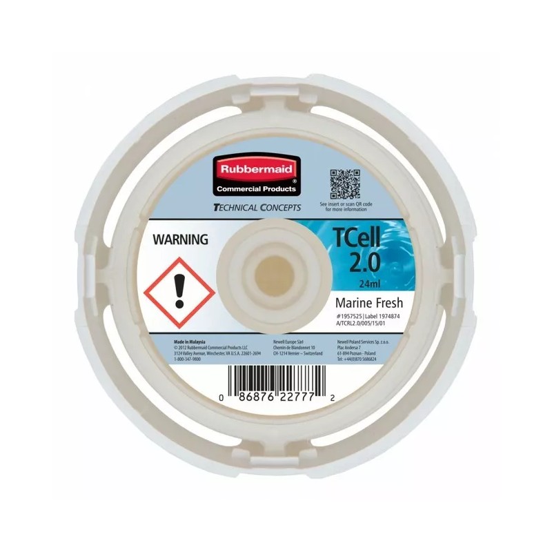 Rubbermaid Technical Concepts 1 TCell 2.0 Dispenser Brushed Chrome &