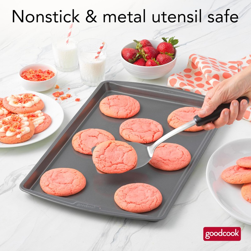 GoodCook Everyday Nonstick Steel Baking Sheet, 17" x 11", Gray,