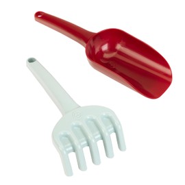 Theo Klein 7691 Flour Shovel and Sand Rake, Colourful Sandpit Set, with Shovel and Rake, Recycled Plastic, Toy for Children from 18 Months