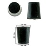 Wake Industry Rubber Stopper, Black, Upper Diameter: 0.7 inches (19