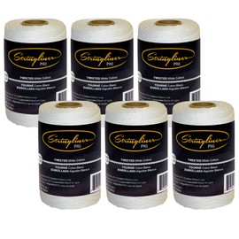 Stringliner 12493 Cotton Mason’s Line Replacement Roll - Twisted Cotton Line -White 540'. (6 Pack)