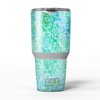 Design Skinz Green and Blue Wtaercolor Fractal Pattern - Skin