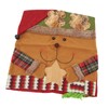 Xmas Dinner Chair Back Covers Easy To Install Soft Anti