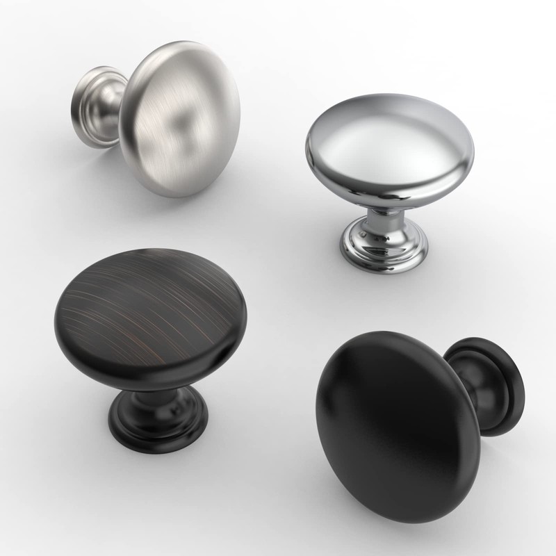 Furniware 12 Pack Cabinet Hardware Knobs, Kitchen Door Cabinet Brushed