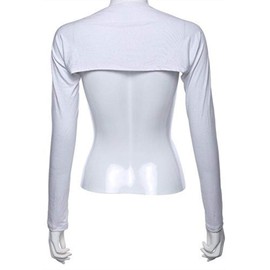 KXCFCYS Bolero Shrug Anti-UV Golf Cooling Shawl Arm Sleeve Sun Protection Breathable & Comfortable for Women Golf & Outdoor Sports (White)