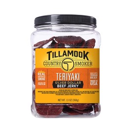 Tillamook Country Smoker Real Hardwood Smoked Silver Dollar Jerky, Teriyaki, 13 Ounce