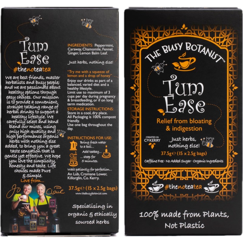 Tum Ease Herbal Tea Bags - Peppermint Tea with Ginger