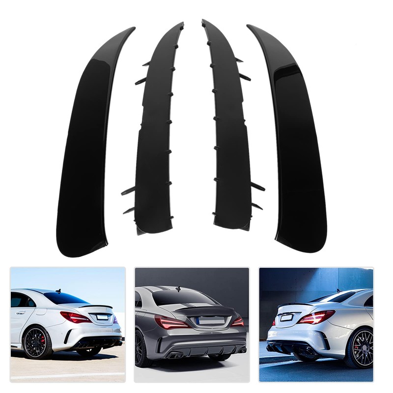 Acouto Rear Bumper Side Vent Canard Trims Car Rear Bumper