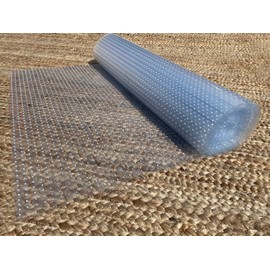 Home Must Haves Clear Vinyl Plastic Premium Deluxe PVC Ribbed Pattern Floor Runner Protector for Carpet (27" Wide)