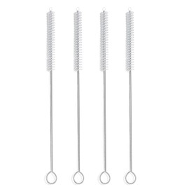 JSONO Drinking Straw Cleaner Brush Kit 304 Stainless Steel Handle, Nylon Glass Drinking Straw Brush for Thermos Kids,Sippy Cups, Baby Pacifier,Small Cups,Safe to Use for Adult and Children