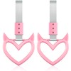 Fabbay 2 Pieces Heart Handle Keychains Car Accessory Heart Hand