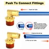 ZYINING 2PCS Brass Air Fittings Elbow, 1/4" Tube OD x