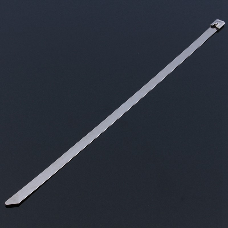 50pcs 12" Stainless Steel Exhaust Wrap Coated Self Locking Cable