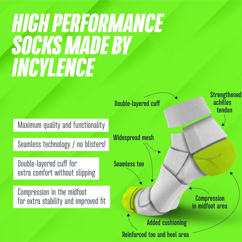 INCYLENCE ULTRALIGHT Running Socks Short for Men and Women with