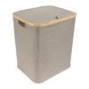 Foldable Bamboo Laundry Hamper with Lid - Decor Essentials for