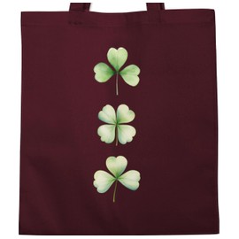 Cotton Bag - St. - Clover St Patricks Day I Lucky Charm Gift Irish Clover Gift I Saint Patricks Day Lucky Clover Irish I Ireland Costume Clover Ireland - One Size, 4 Bordeaux red, Unit size
