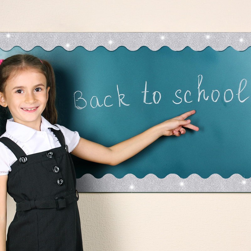Fuyoooo 49 ft Magnetic Borders for Classroom Glitter Bulletin Board