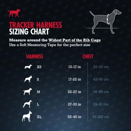 Tuff Pupper Updated for 2024 - Tracker No Escape Dog Harness | Dual Escape Proof Leash Attachments | 5 Point Adjustable Fit Harness for Dogs | Padded Dog Harness for Comfort | Handle Dog Lift Harness