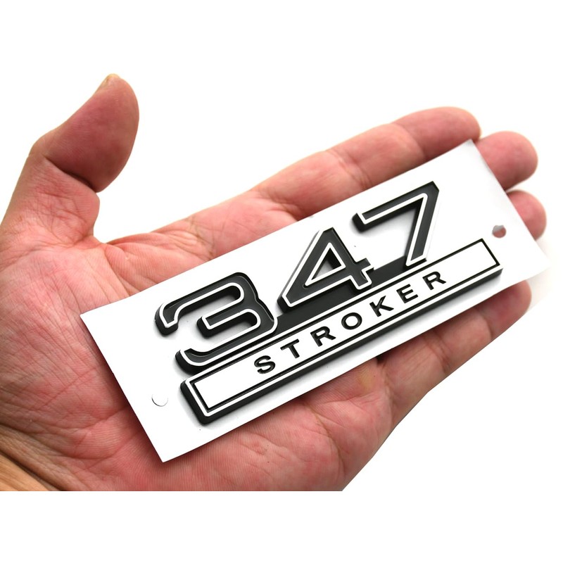 2pcs 347 Liter 5.7 Stroker Engine Emblems Badge 3D Decals